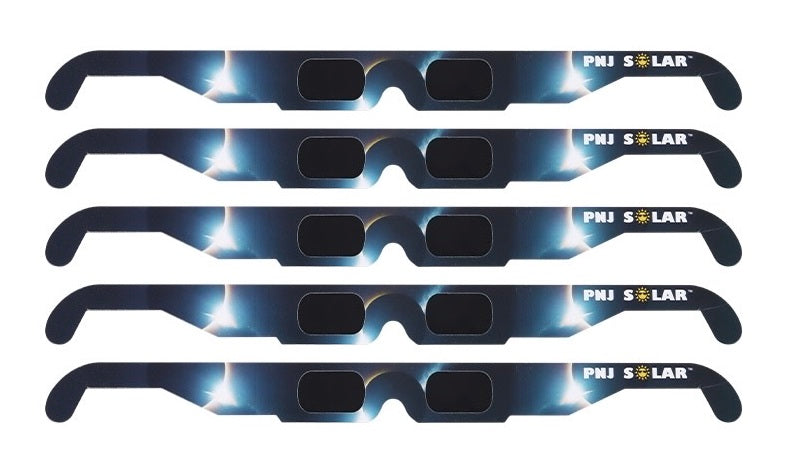 5 Pack - Solar Eclipse Glasses - ISO Certified - Eclipse Design