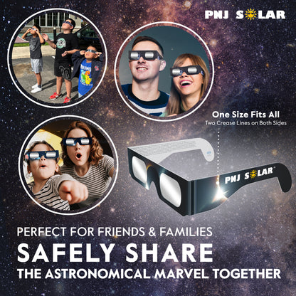 10 Pack - Solar Eclipse Glasses - ISO Certified - AAS Approved - Eclipse Design